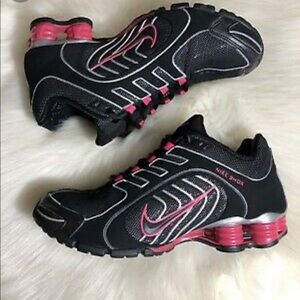 2011 Womens Nike Shox Navina Black & Pink with Sparkle Running Shoes